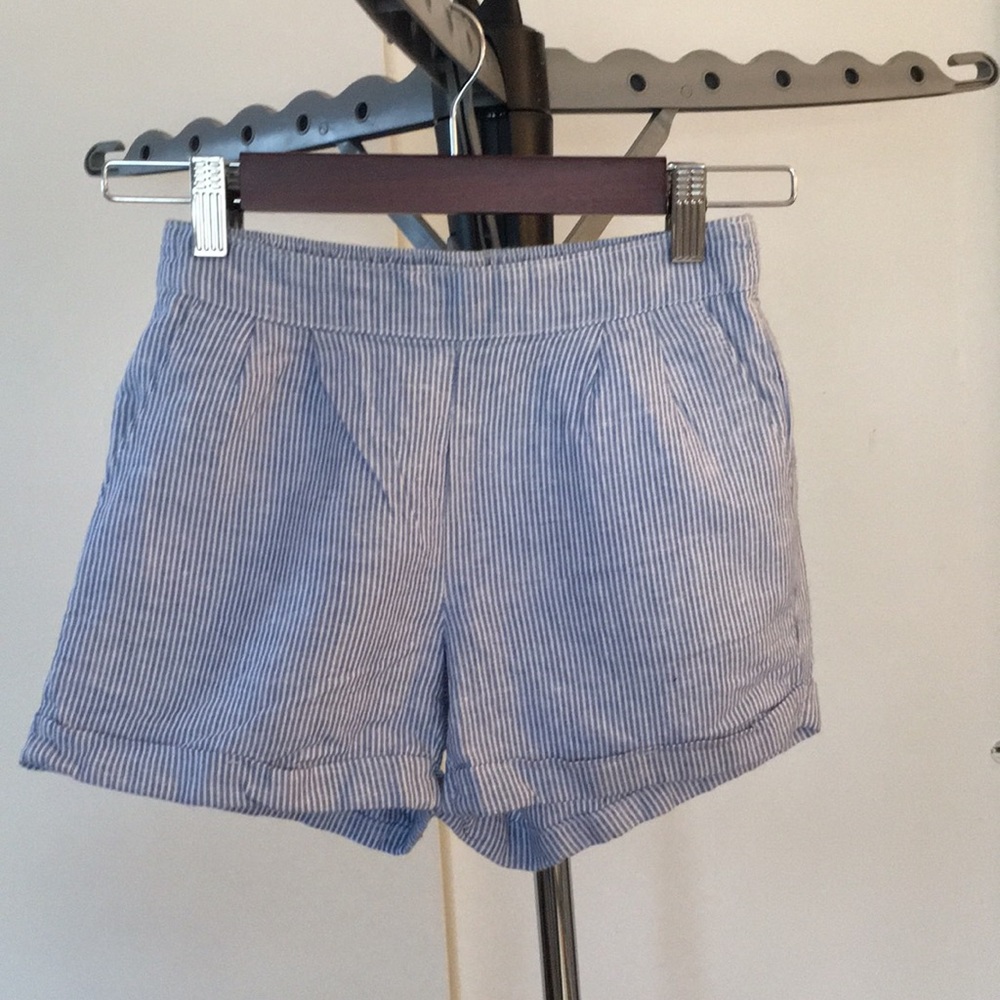 Girl’s Blue and White Stripped Shorts